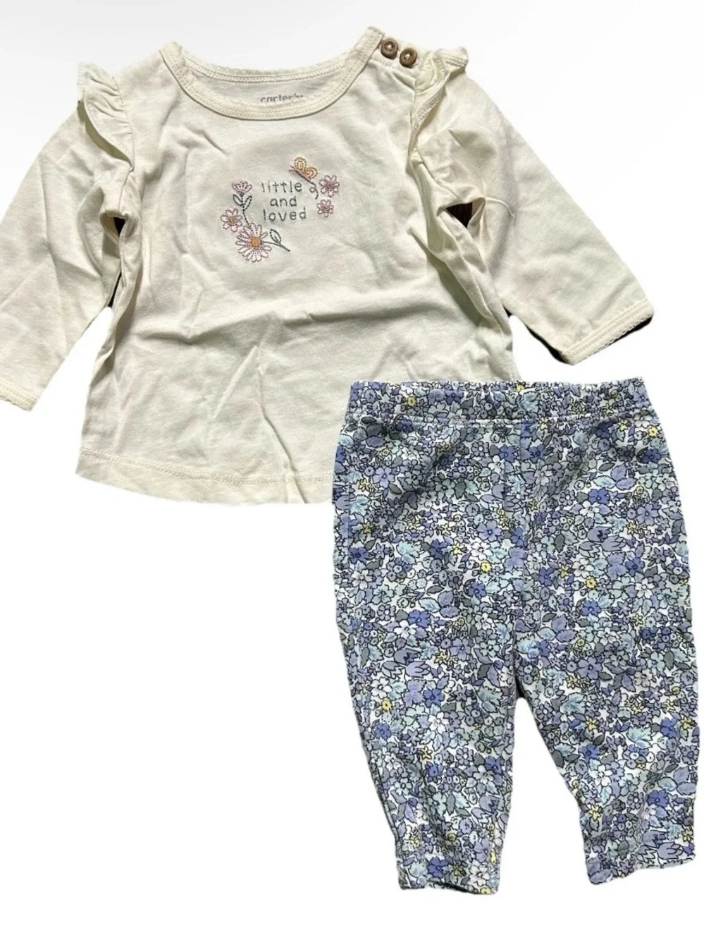 Baby Girl Minnie Mouse Matching Set Long Sleeve Pants Size 0-3 Months
